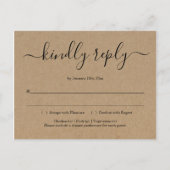 RSVP Briefkaart - Rustic Kraft (Voorkant)