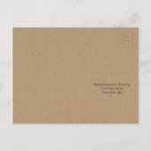RSVP-Briefkaart | Rustic Kraft Uitnodiging Briefkaart (Achterkant)