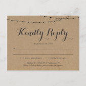 RSVP-Briefkaart | Rustic Kraft Uitnodiging Briefkaart (Voorkant)