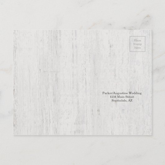 RSVP-Briefkaart | Rustic Winter Uitnodiging Briefkaart (Achterkant)