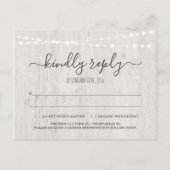 RSVP-Briefkaart | Rustic Winter Uitnodiging Briefkaart (Voorkant)
