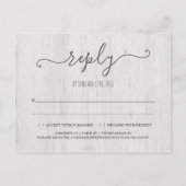 RSVP-Briefkaart | rustiek romantisch Uitnodiging Briefkaart (Voorkant)