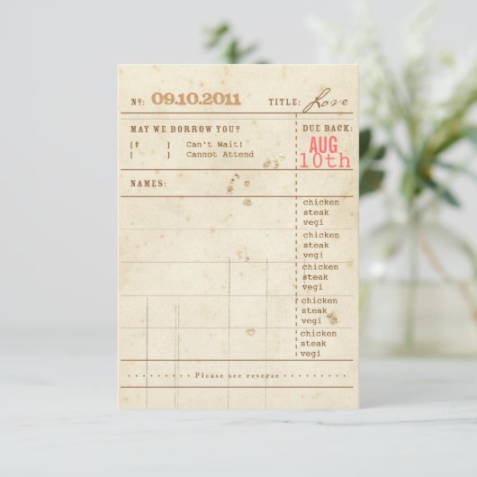 RSVP-Briefkaart tapekaart RSVP Kaartje (Staand voorkant)