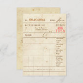 RSVP-Briefkaart tapekaart RSVP Kaartje (Voorkant / Achterkant)