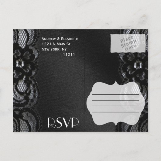 RSVP-Briefkaart Uitnodiging Briefkaart (Achterkant)