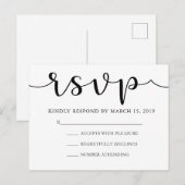 RSVP-Briefkaart Uitnodiging Briefkaart (Voorkant / Achterkant)