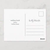 RSVP-Briefkaart van Navy Blue Wedding Response Briefkaart (Achterkant)