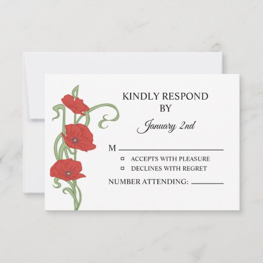 RSVP-Briefkaart voor bruiloft (Voorkant)