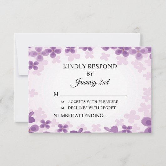 RSVP-Briefkaart voor bruiloft (Voorkant)