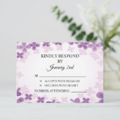 RSVP-Briefkaart voor bruiloft (Staand voorkant)