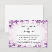 RSVP-Briefkaart voor bruiloft (Voorkant / Achterkant)