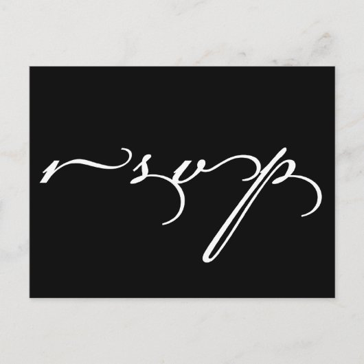 RSVP-Briefkaart voor bruiloft Uitnodiging Briefkaart (Voorkant)