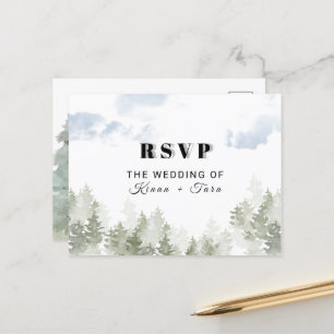 RSVP Briefkaart Wedding Waterverf