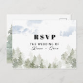 RSVP Briefkaart Wedding Waterverf (Voorkant / Achterkant)