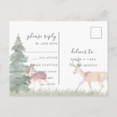 RSVP Briefkaart Wedding Waterverf (Achterkant)