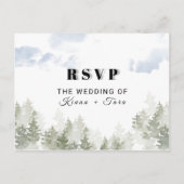 RSVP Briefkaart Wedding Waterverf (Voorkant)