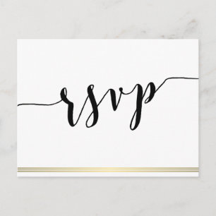 RSVP-Briefkaarten gouden lijnen Uitnodiging Briefkaart