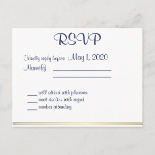RSVP-Briefkaarten met witte Nautical Wedding Uitnodiging Briefkaart