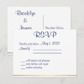 RSVP-Briefkaarten met witte Nautical Wedding Uitnodiging Briefkaart (Voorkant / Achterkant)