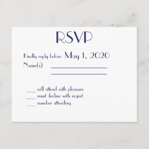 RSVP-Briefkaarten met witte Nautical Wedding Uitnodiging Briefkaart