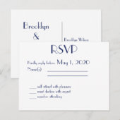 RSVP-Briefkaarten met witte Nautical Wedding Uitnodiging Briefkaart (Voorkant / Achterkant)