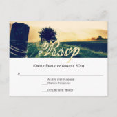 RSVP-Briefkaarten op grond van veldhechting na huw Uitnodiging Briefkaart (Achterkant)