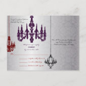 RSVP-Briefkaarten, voor rode, Paarse en zilverluch Uitnodiging Briefkaart (Achterkant)