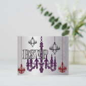 RSVP-Briefkaarten, voor rode, Paarse en zilverluch Uitnodiging Briefkaart (Staand voorkant)