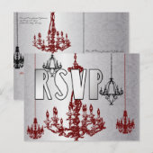 RSVP-Briefkaarten, voor rode, Paarse en zilverluch Uitnodiging Briefkaart (Voorkant / Achterkant)