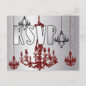 RSVP-Briefkaarten, voor rode, Paarse en zilverluch Uitnodiging Briefkaart (Voorkant)