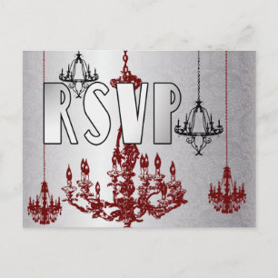 RSVP-Briefkaarten, voor rode, Paarse en zilverluch Uitnodiging Briefkaart
