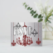 RSVP-Briefkaarten, voor rode, Paarse en zilverluch Uitnodiging Briefkaart (Staand voorkant)