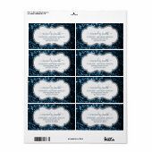 RSVP Bruids Sweet Monogram Bruiloft Blauw Marine Etiket (Full Sheet)
