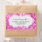 RSVP Bruids Sweet Monogram Bruiloft Roze Sparkly Etiket (Insitu)