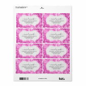 RSVP Bruids Sweet Monogram Bruiloft Roze Sparkly Etiket (Full Sheet)