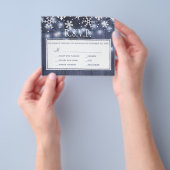 Rsvp-bruidskaartflyer voor winterbruiloft flyer (Hand)