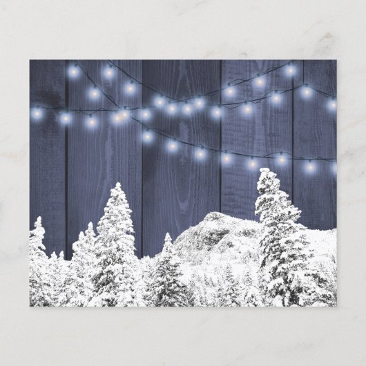 Rsvp-bruidskaartflyer voor winterbruiloft flyer (Achterkant)