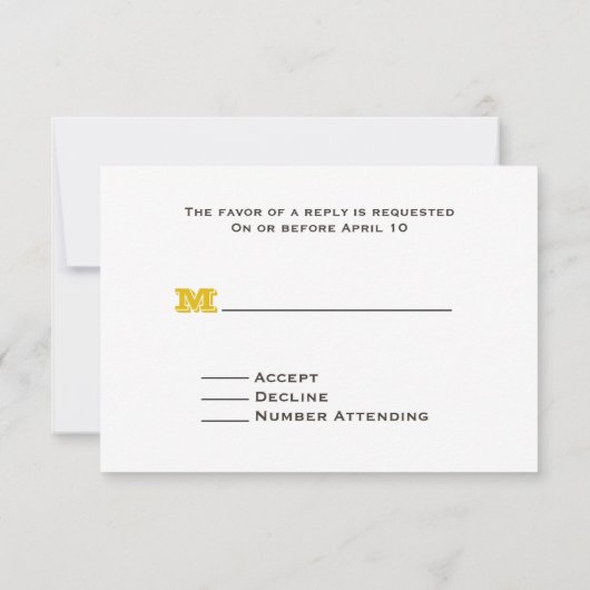 RSVP bruiloft: Daisies, Black Eyed Susans, Barnwoo (Achterkant)