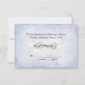 RSVP bruiloft- daisy bouquet met parels Kaart (Voorkant)