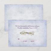 RSVP bruiloft- daisy bouquet met parels Kaart (Voorkant / Achterkant)