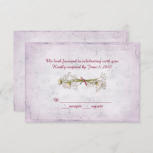 RSVP bruiloft- daisy bouquet met parels Kaart