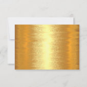RSVP Bruiloft Feest Gouden Folie Simpel Kaartje (Achterkant)