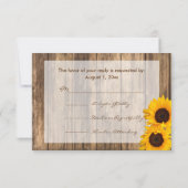 RSVP Bruiloft in een rustiek hout en kant (Achterkant)