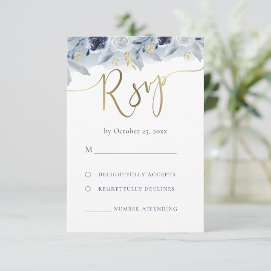 RSVP bruiloft Kaartje (Staand voorkant)