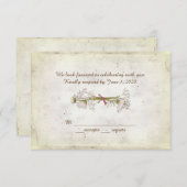 RSVP bruiloft- madelief boeket met parels Kaart (Voorkant / Achterkant)