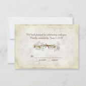 RSVP bruiloft - madeliefjesboeket met parels Kaart (Voorkant)