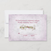 RSVP bruiloft - madeliefjesboeket met parels Kaart (Voorkant)