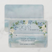 RSVP-bruiloft met Nautical Net RSVP Kaartje (Voorkant / Achterkant)