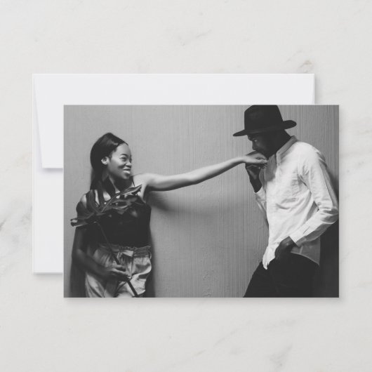 RSVP-bruiloft met QR-code en foto-bruiloft RSVP Kaartje (Achterkant)