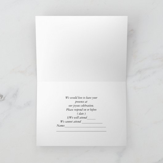 RSVP, Bruiloft of Gelofte Vernieuwing, Bladeren en (Binnen)